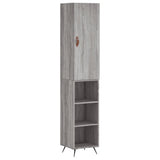 Buffet haut Sonoma gris 34,5x34x180 cm Bois d'ingénierie