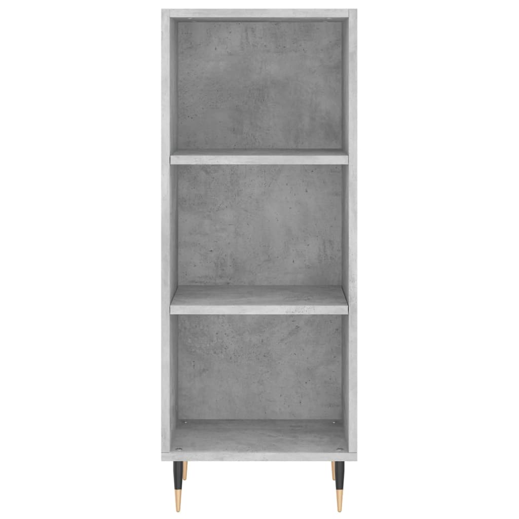 Buffet haut Gris béton 34,5x34x180 cm Bois d'ingénierie