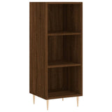 Buffet haut Chêne marron 34,5x34x180 cm Bois d'ingénierie