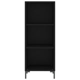 Hohes Sideboard Schwarz 34,5x34x180 cm Holzwerkstoff