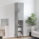 High sideboard Concrete gray 34.5x34x180 cm Engineered wood