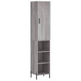 Buffet haut Sonoma gris 34,5x34x180 cm Bois d'ingénierie