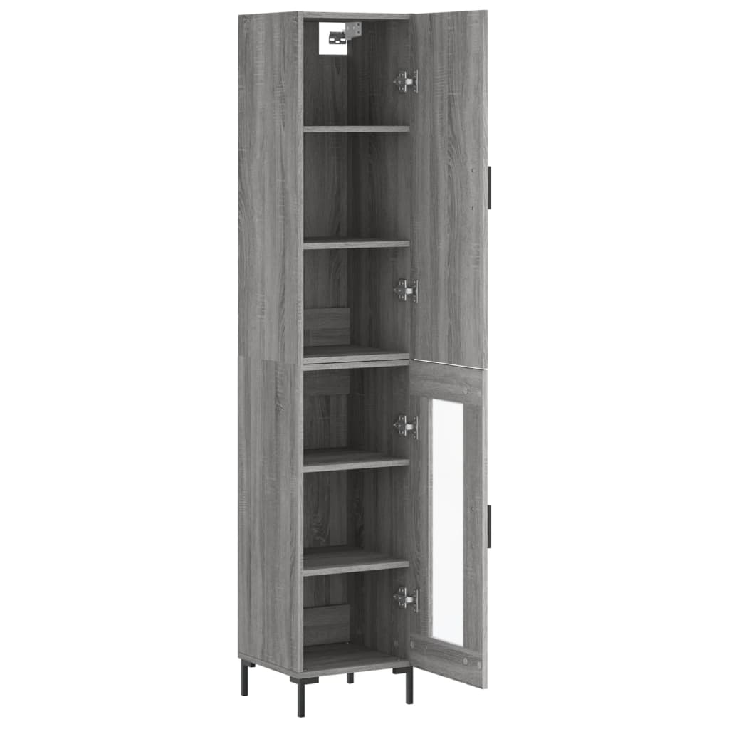 Buffet haut Sonoma gris 34,5x34x180 cm Bois d'ingénierie