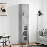 High sideboard Concrete gray 34.5x34x180 cm Engineered wood