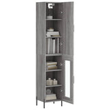 Buffet haut Sonoma gris 34,5x34x180 cm Bois d'ingénierie