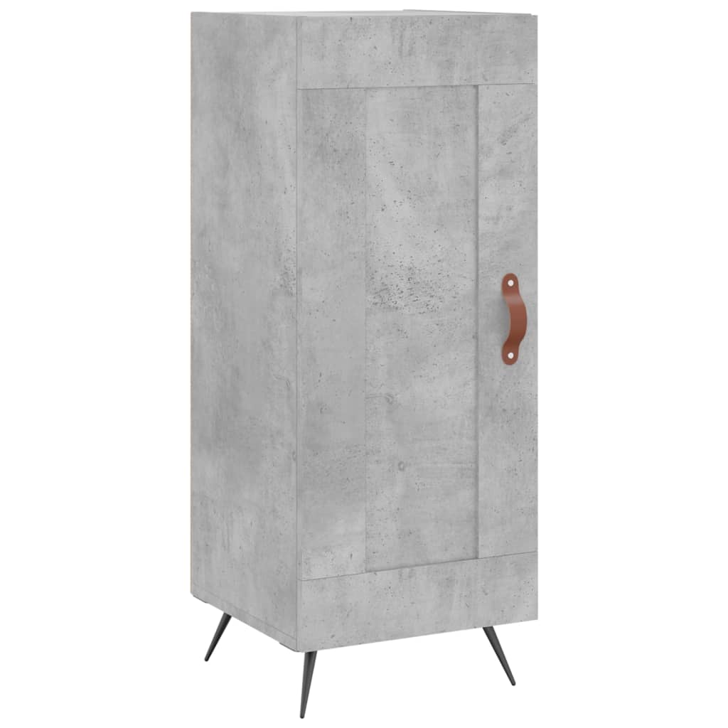 Buffet haut Gris béton 34,5x34x180 cm Bois d'ingénierie