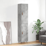 High sideboard Concrete gray 34.5x34x180 cm Engineered wood