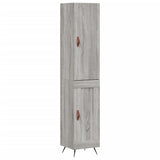 Sonoma hohes Sideboard grau 34,5x34x180 cm Holzwerkstoff