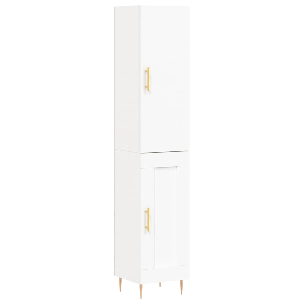 High sideboard White 34.5x34x180 cm Engineered wood