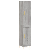 Sonoma high sideboard gray 34.5x34x180 cm Engineered wood