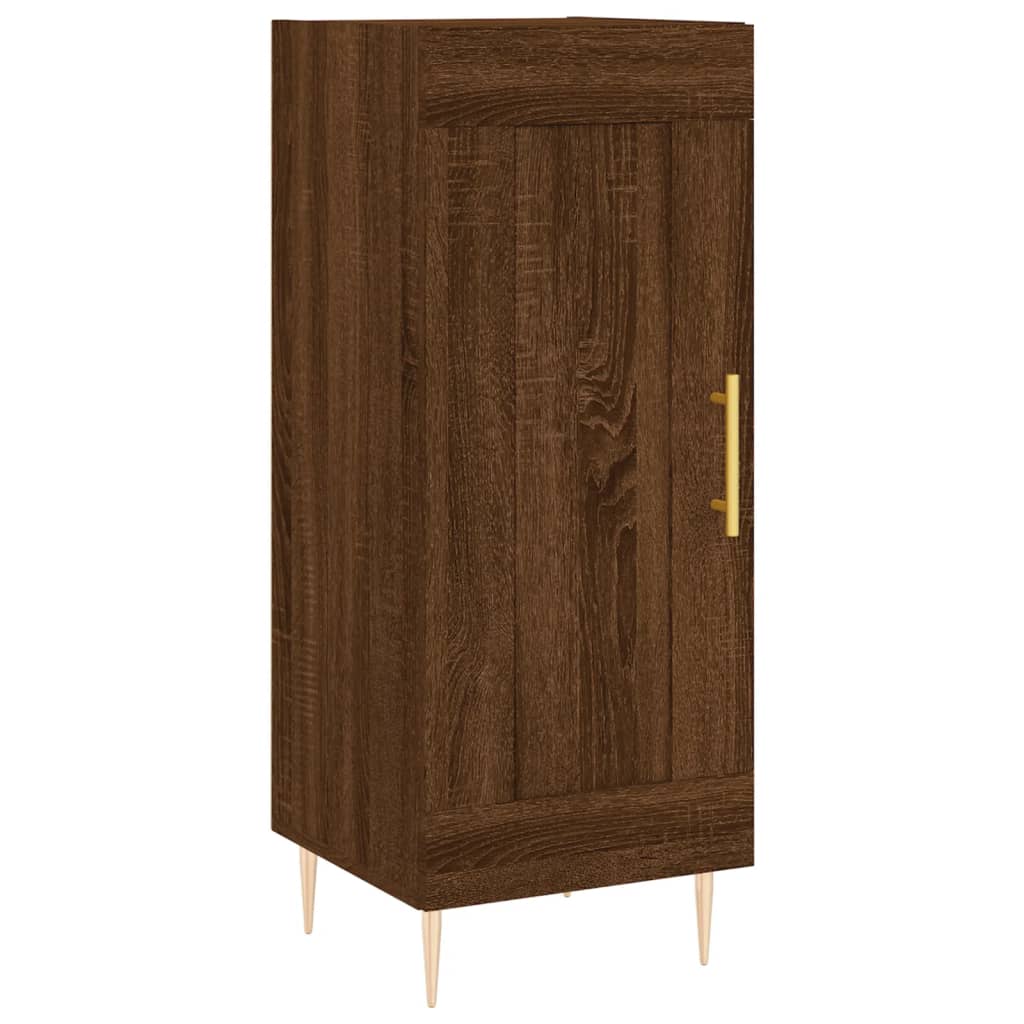 Buffet haut Chêne marron 34,5x34x180 cm Bois d'ingénierie