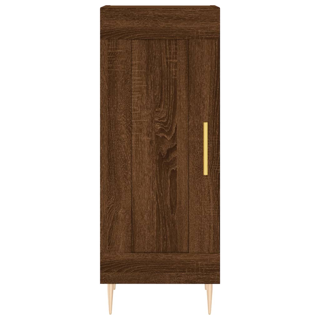 Buffet haut Chêne marron 34,5x34x180 cm Bois d'ingénierie