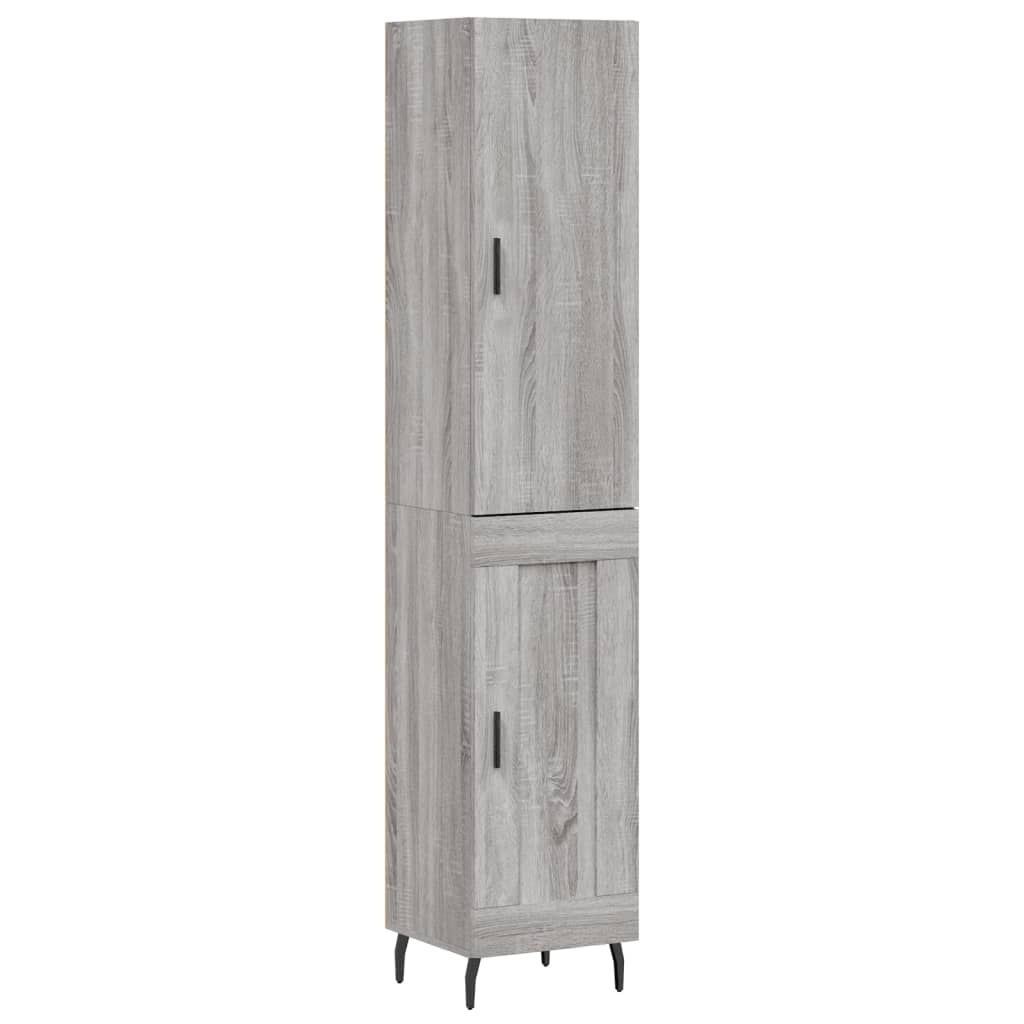 Buffet haut Sonoma gris 34,5x34x180 cm Bois d'ingénierie