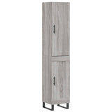 Buffet haut Sonoma gris 34,5x34x180 cm Bois d'ingénierie