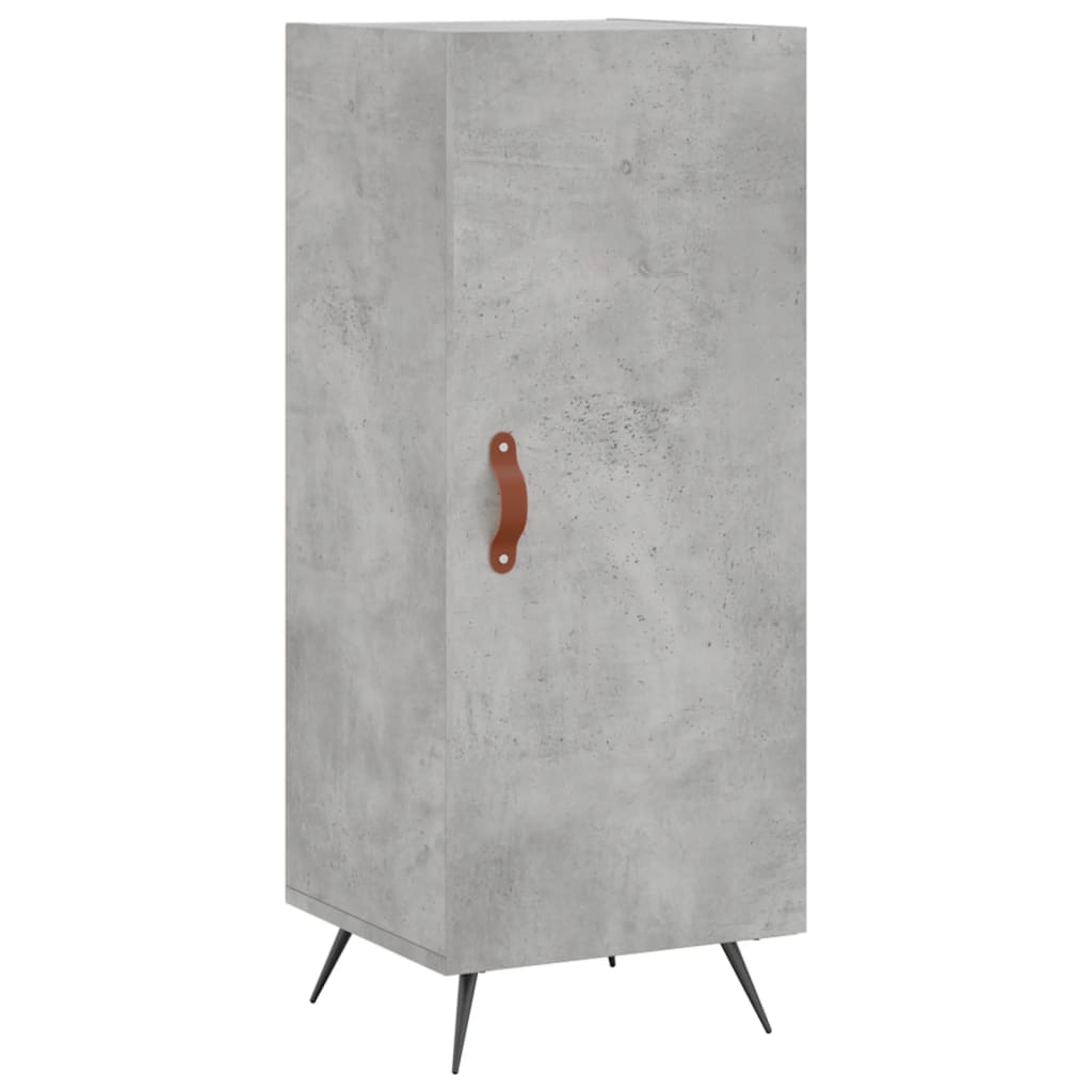 Buffet haut Gris béton 34,5x34x180 cm Bois d'ingénierie