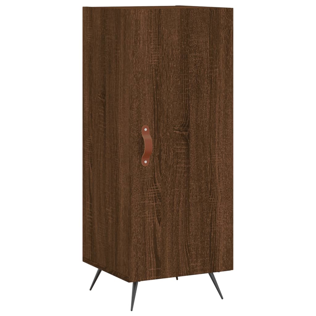 Buffet haut Chêne marron 34,5x34x180 cm Bois d'ingénierie