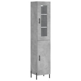 High sideboard Concrete gray 34.5x34x180 cm Engineered wood