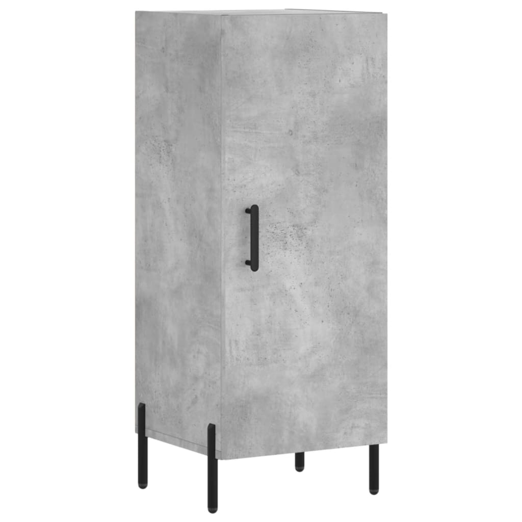 Buffet haut Gris béton 34,5x34x180 cm Bois d'ingénierie