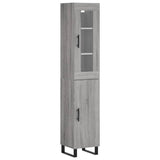 Buffet haut Sonoma gris 34,5x34x180 cm Bois d'ingénierie