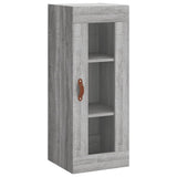 Buffet haut Sonoma gris 34,5x34x180 cm Bois d'ingénierie