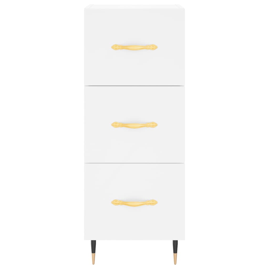 Buffet haut Blanc 34,5x34x180 cm Bois d'ingénierie