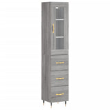 Buffet haut Sonoma gris 34,5x34x180 cm Bois d'ingénierie