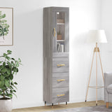 Sonoma high sideboard gray 34.5x34x180 cm Engineered wood