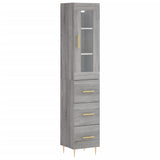 Buffet haut Sonoma gris 34,5x34x180 cm Bois d'ingénierie