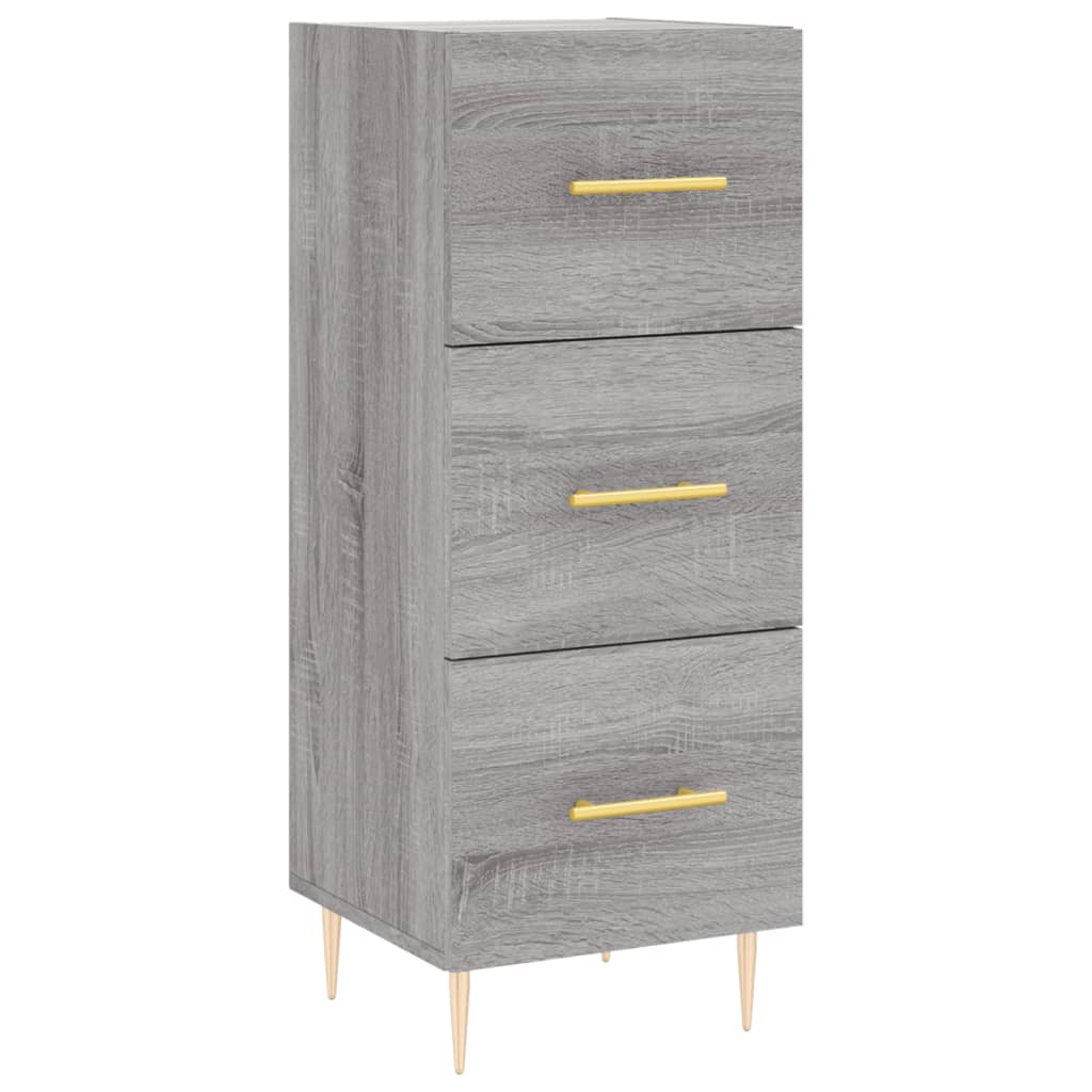 Buffet haut Sonoma gris 34,5x34x180 cm Bois d'ingénierie