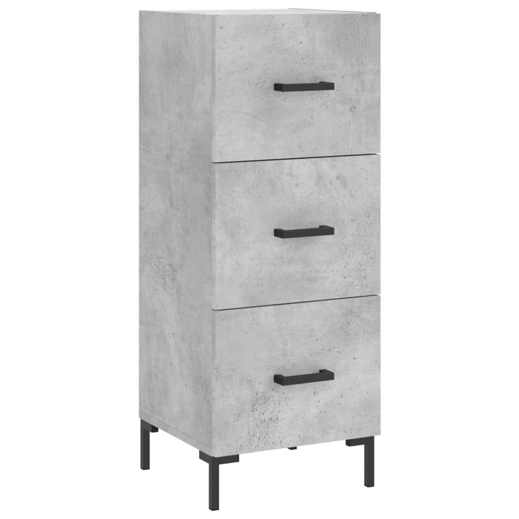 High sideboard Concrete gray 34.5x34x180 cm Engineered wood