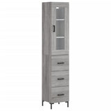 Buffet haut Sonoma gris 34,5x34x180 cm Bois d'ingénierie