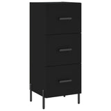 Hohes Sideboard Schwarz 34,5x34x180 cm Holzwerkstoff