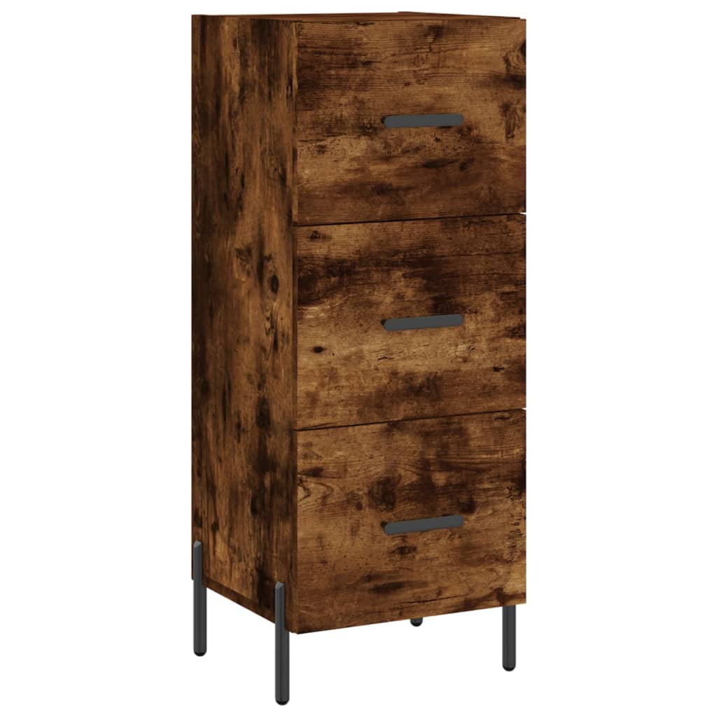 Hohes Sideboard Räuchereiche 34,5x34x180 cm Holzwerkstoff