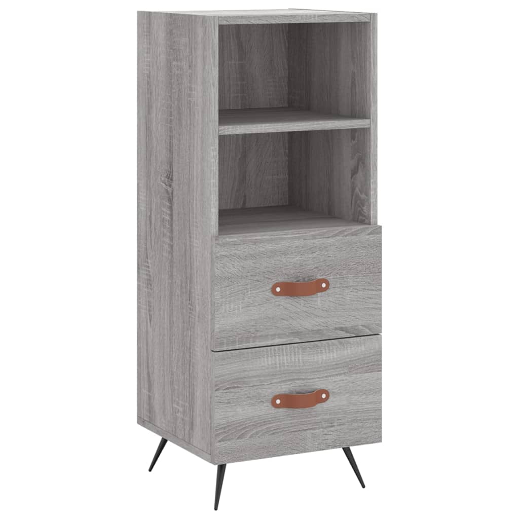 Buffet haut Sonoma gris 34,5x34x180 cm Bois d'ingénierie