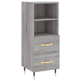 Sonoma high sideboard gray 34.5x34x180 cm Engineered wood