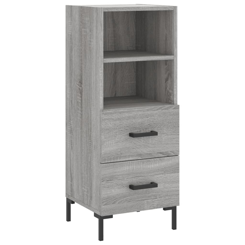 Sonoma hohes Sideboard grau 34,5x34x180 cm Holzwerkstoff