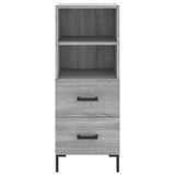 Sonoma hohes Sideboard grau 34,5x34x180 cm Holzwerkstoff