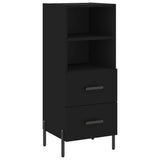 Hohes Sideboard Schwarz 34,5x34x180 cm Holzwerkstoff