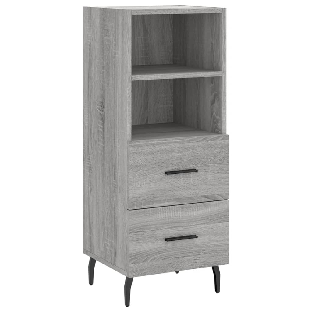 Buffet haut Sonoma gris 34,5x34x180 cm Bois d'ingénierie