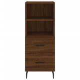 Buffet haut Chêne marron 34,5x34x180 cm Bois d'ingénierie