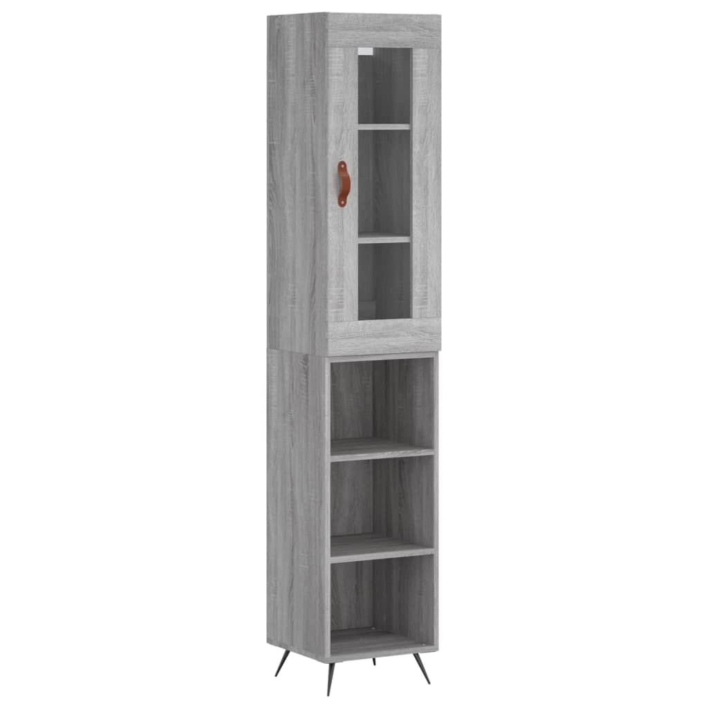 Buffet haut Sonoma gris 34,5x34x180 cm Bois d'ingénierie