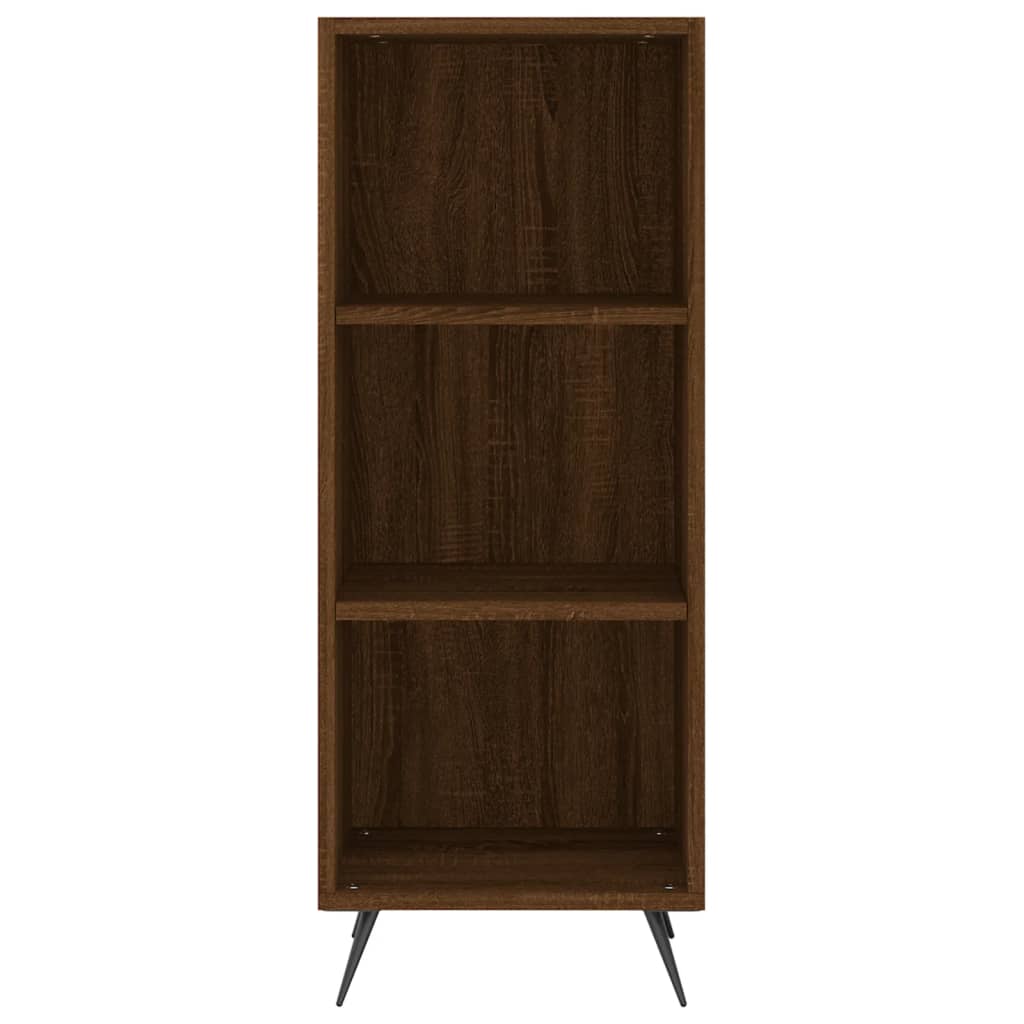 Buffet haut Chêne marron 34,5x34x180 cm Bois d'ingénierie