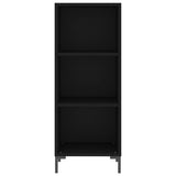 Hohes Sideboard Schwarz 34,5x34x180 cm Holzwerkstoff