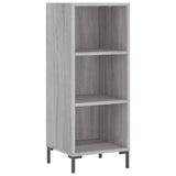 Buffet haut Sonoma gris 34,5x34x180 cm Bois d'ingénierie