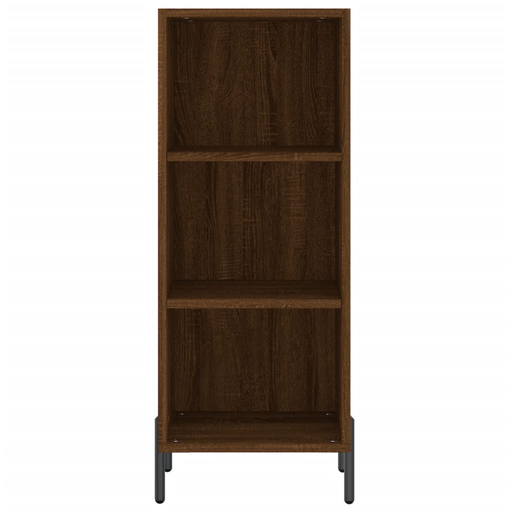 Buffet haut Chêne marron 34,5x34x180 cm Bois d'ingénierie