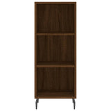 Buffet haut Chêne marron 34,5x34x180 cm Bois d'ingénierie