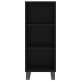 High sideboard Black 34.5x34x180 cm Engineered wood