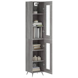 Buffet haut Sonoma gris 34,5x34x180 cm Bois d'ingénierie