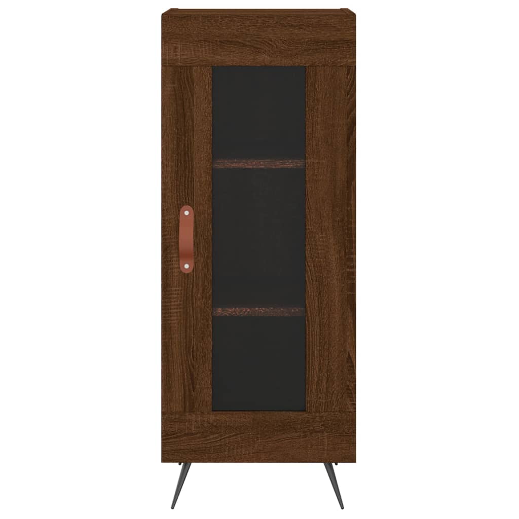 Buffet haut Chêne marron 34,5x34x180 cm Bois d'ingénierie