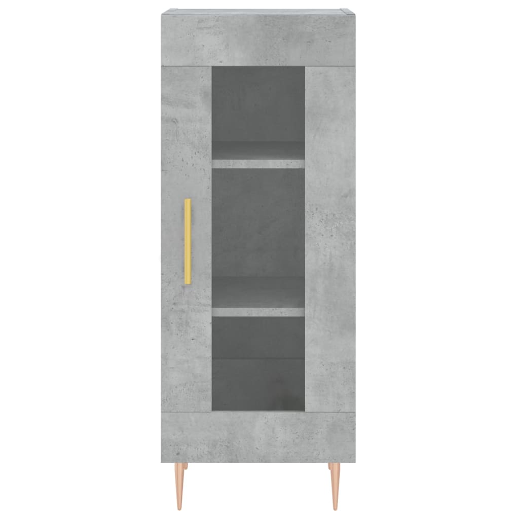 Buffet haut Gris béton 34,5x34x180 cm Bois d'ingénierie